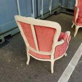 Paire de fauteuils anciens style Louis XV