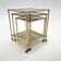 1970's italian brass & smoked glass nesting tables