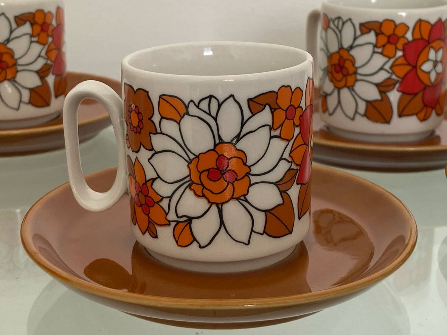 Vintage coffee set Tognana 6 cups coffee pot sugar bowl milk jug