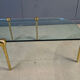 Brass and glass coffee table, 1970s