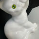 Vintage ceramic enamel cat lamp from the 1970s.