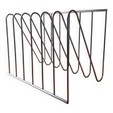 Magazine or vinyl holder - chrome steel design