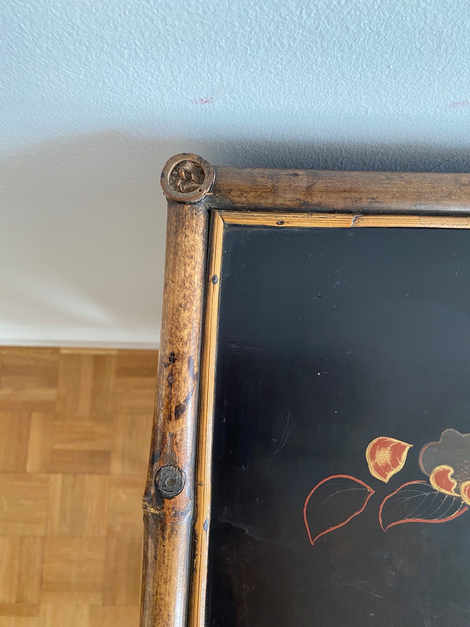 Original Victorian furniture in lacquered bamboo from the 19th century, chinoiserie