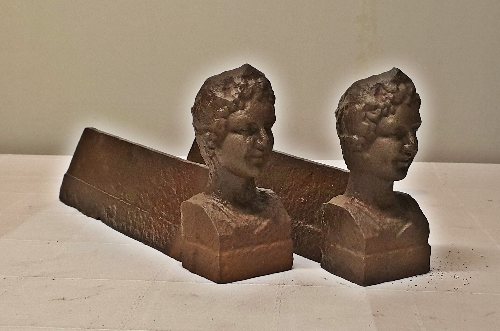 Pair of ancient cast iron channels