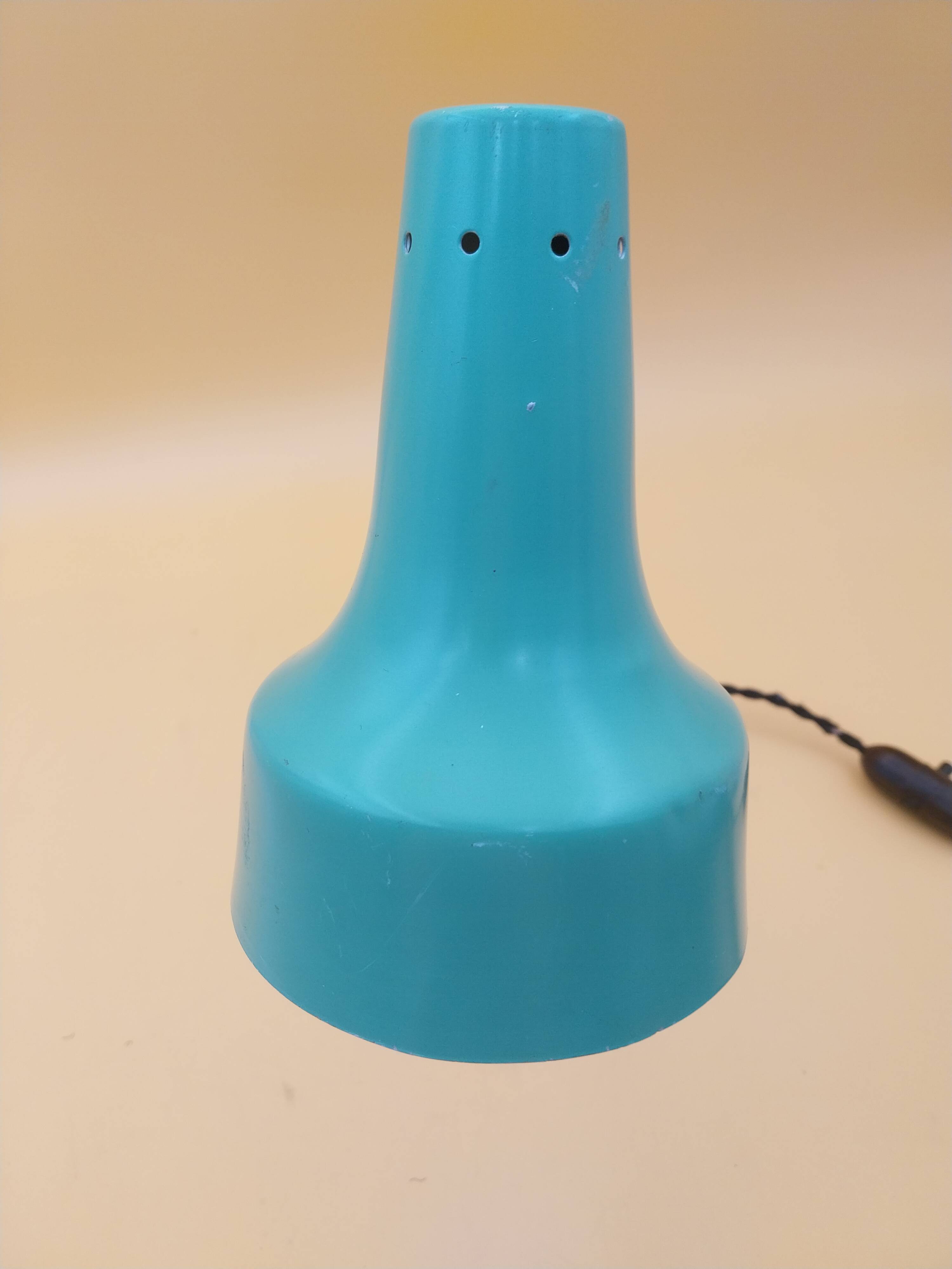 Lampe cocotte verte métal année 50