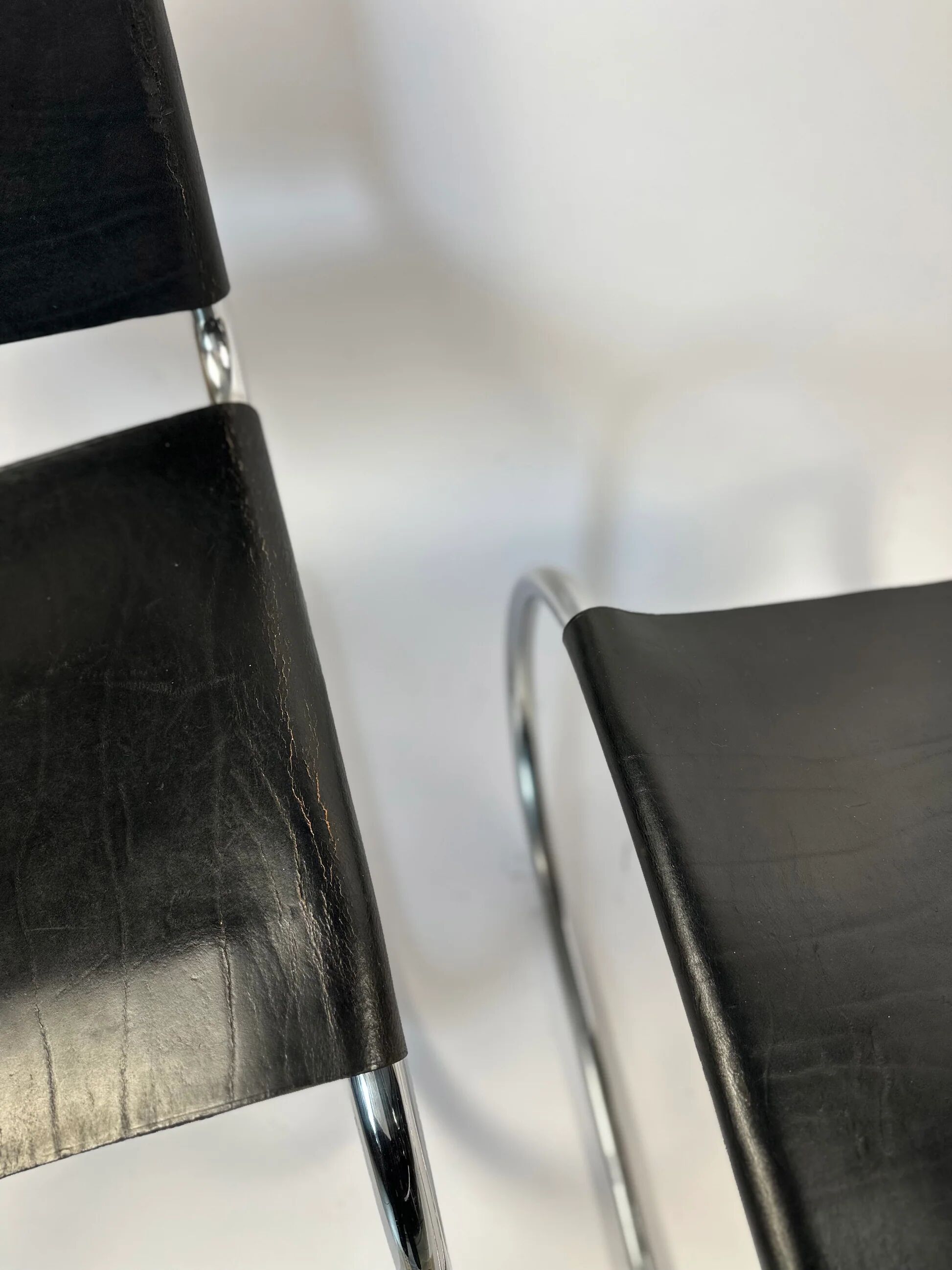 Pair of MR10 lounge chairs — Ludwig Mies van der Rohe, attributed to Knoll, circa 1970
