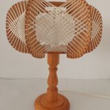 Wooden bedside lamp