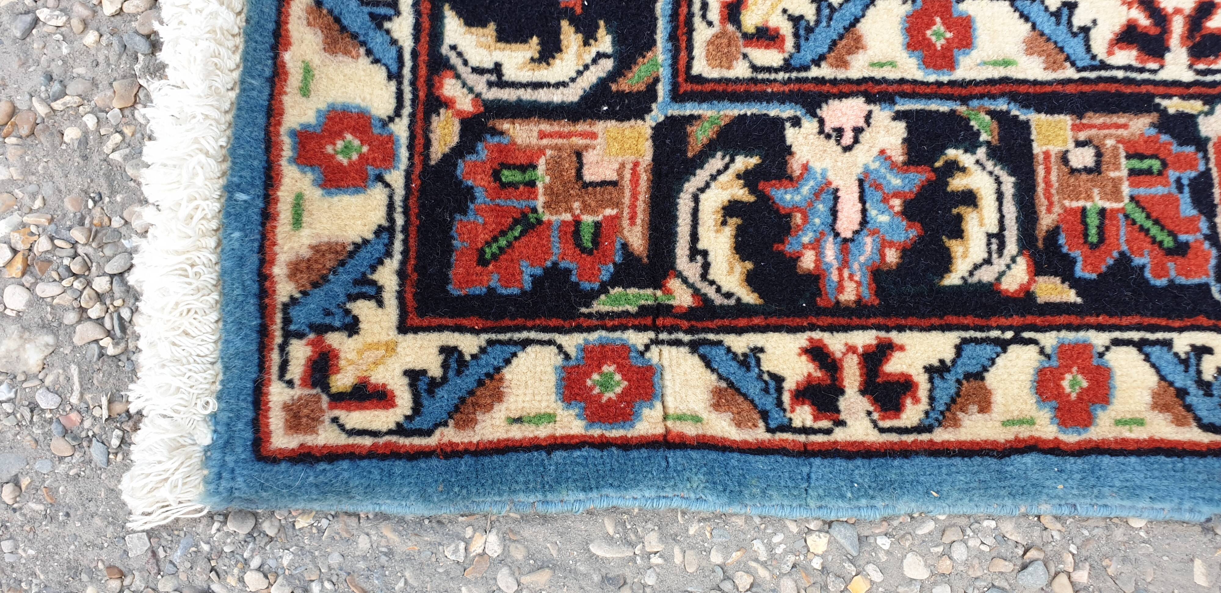 Oriental wool rug entirely handmade