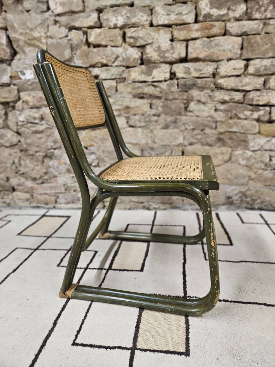 Chaise bambou canage style Breuer 1980"