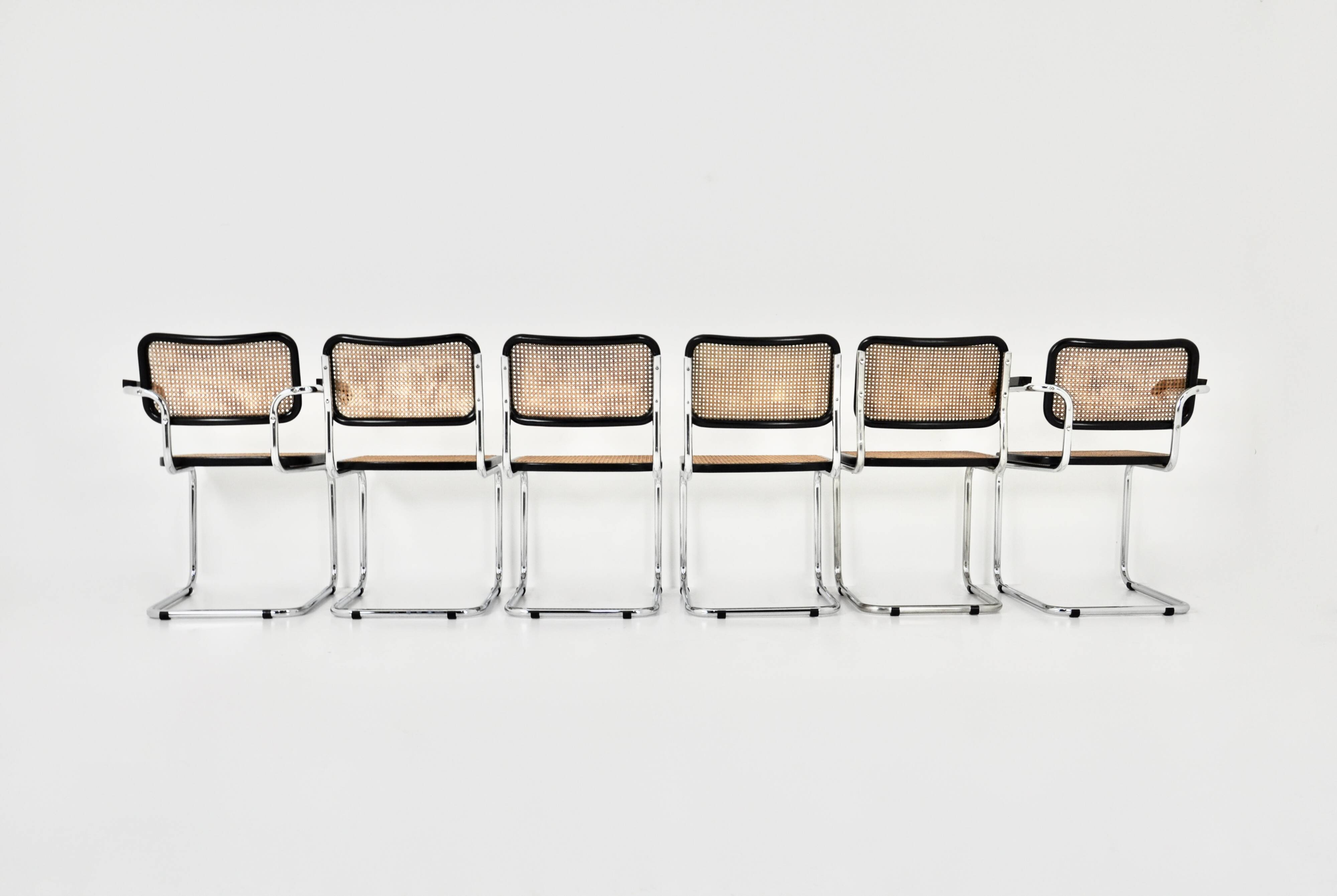 B32 Chairs by Marcel Breuer Set of 6
