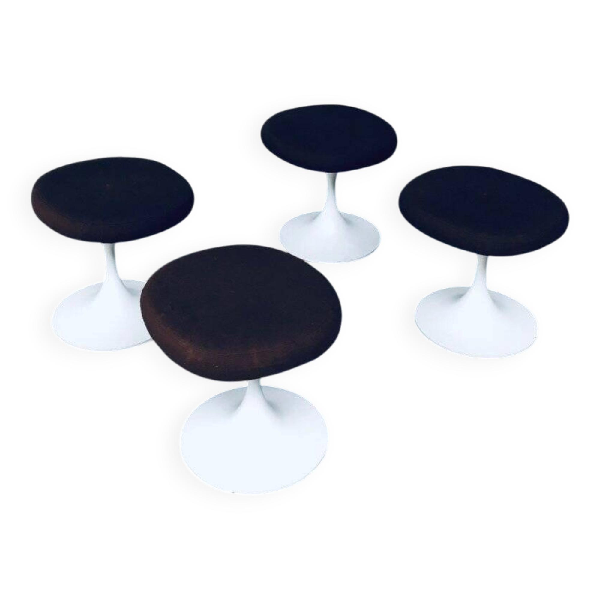 Mid-Century Modern Design Tulip Stool Set by Tamburin, Sweden, 1970s, Set of 4