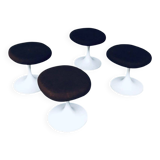 Mid-Century Modern Design Tulip Stool Set by Tamburin, Sweden, 1970s, Set of 4