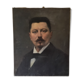 Portrait homme à la moustache XIXème