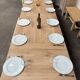 Monastery table in solid oak with extensions.
