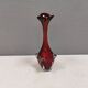 Ruby-red glass vase from Aseda Glasværk, Sweden, 1980s