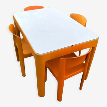 Table and 4 chairs Allibert 70's