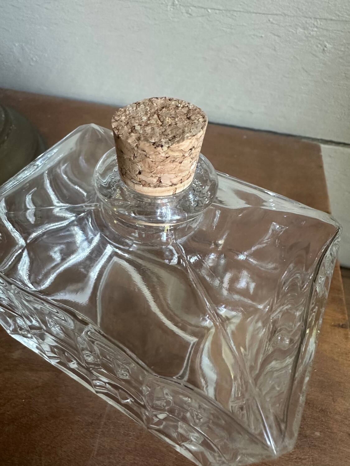 Old glass and cork bottle