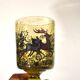 Roemer glass in bubble glass, enamelled, hunter Alfred TAUBE VOHENSTRAUSS Germany