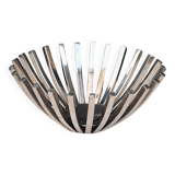 Mid Century Modernist Chrome Basket Centerpiece Bowl