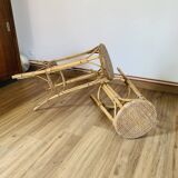 Pair of high rattan stools