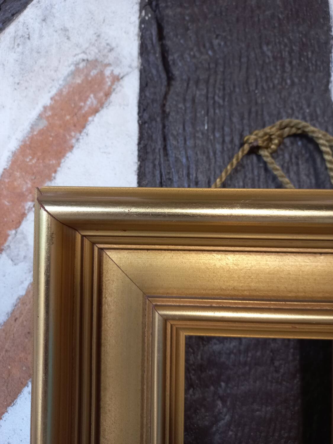 Large molded golden frame