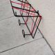 Vintage metal coat rack and wall-mounted scoubidou