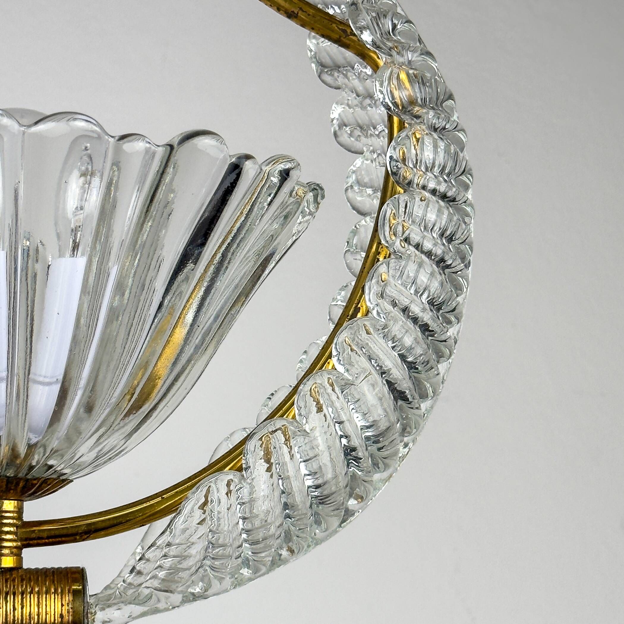 1930s Vintage Murano chandelier by Barovier & Toso, Italy