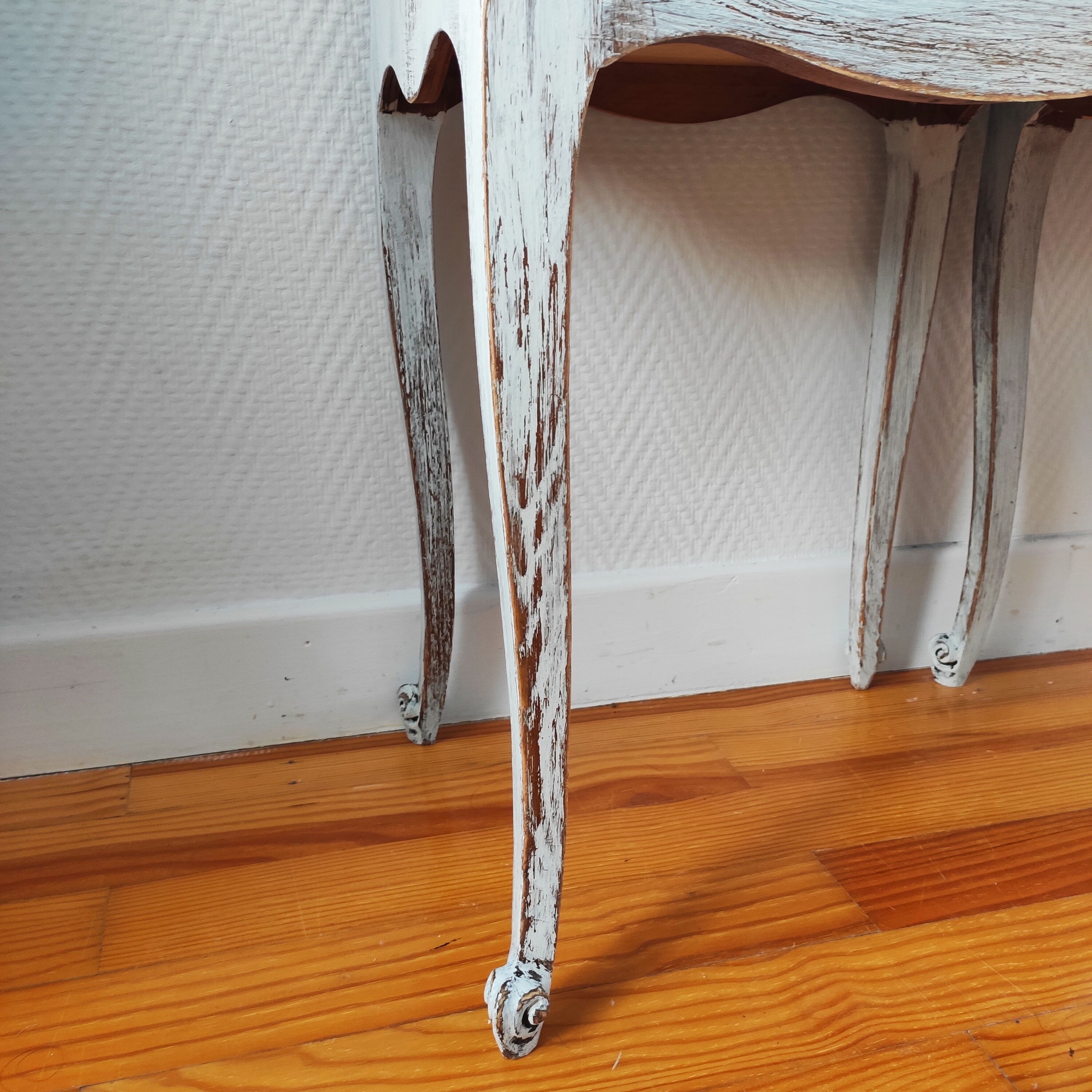 Pair of patinated bedside tables