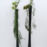 Large black glass vase 115cm