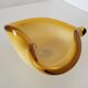 Empty pocket vintage yellow Murano glass bowl