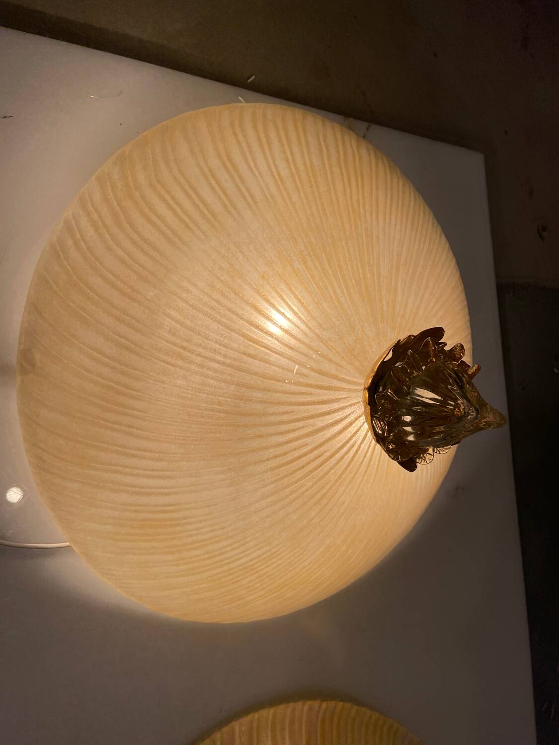 Lot de 2 plafonniers vénitiens en verre de Murano