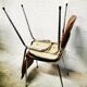 Pair of chrome and skai chairs