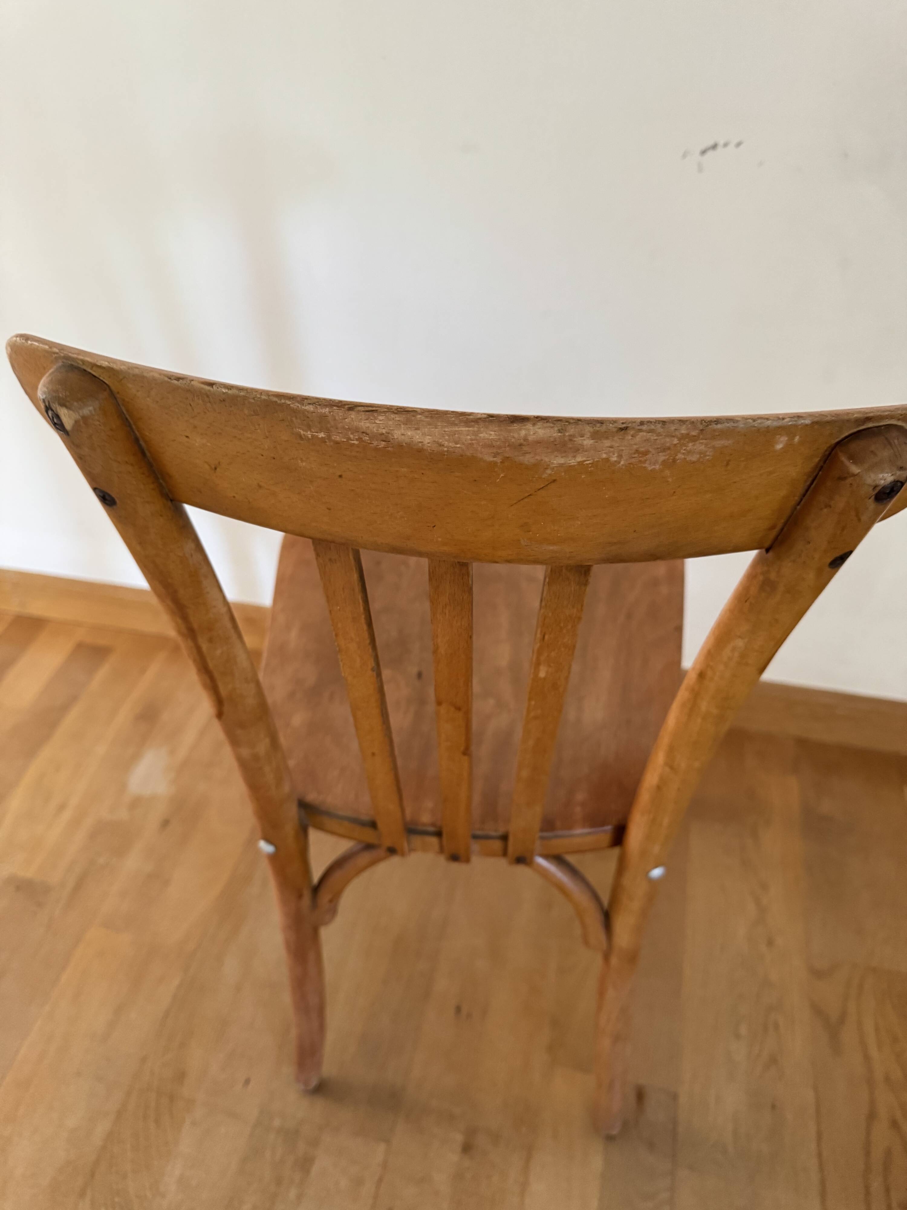 Vintage wooden bistro chair