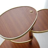 Table has plants in formica