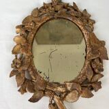 Wooden hand mirror
