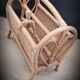 Rattan heart magazine rack