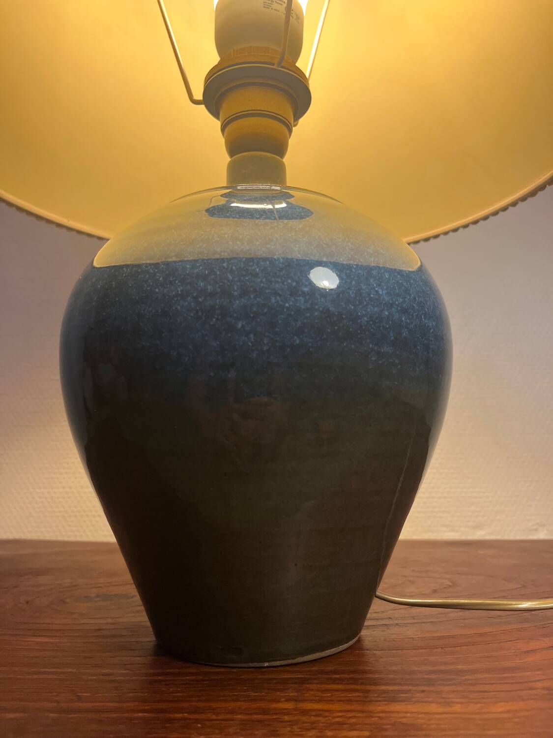 Lampe à poser en céramique craquelée année 70