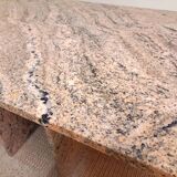 Vintage coffee table in pink marble 70s 80s