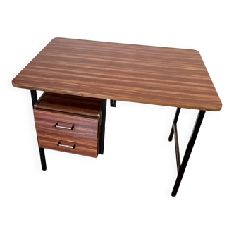 Vintage modernist desk from the 50s and 60s in wood and metal – modular & demonstrable