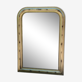 Louis Philippe style mirror in wood and gilded stuck 105,5x75cm