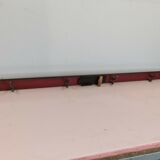 Wooden coat rack and cast iron hooks