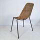 Paire de chaises italiennes en osier et en fer par Campo et Graffi pour Home Torino, vers 1950