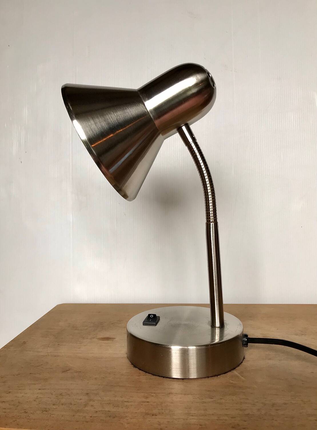 Flexible brushed steel desk lamp Kema Keur Germany vintage