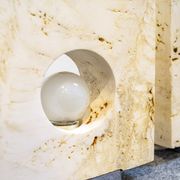 Travertine table lamps by Giuliano Cesari for Nucleo Sormani, 70s, set of 2