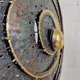 Unique large metal Thai art sculpture floor lamp goldleaf