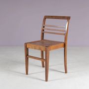 1950s side chair in beech wood by René Gabriel, France