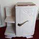Art Deco bedside table top red marble