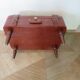 Unique-small vintage bench-ottoman-stool-colonial style - suitcase