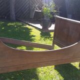 Lit bateau merisier