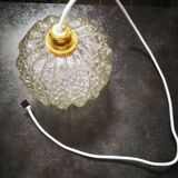 Geometric glass pendant light
